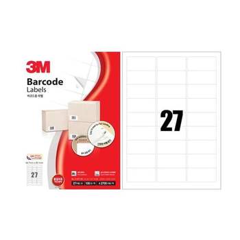 3M 770VMI58 바코드용 라벨 21327 27칸 100매
