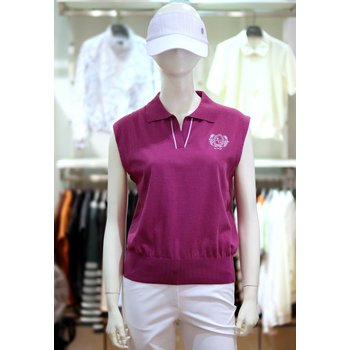 [엘르골프] 엘르골프 S/S 여성 브이넥 세미오버 니트 베스트 6J-43101-920 [P003616620]