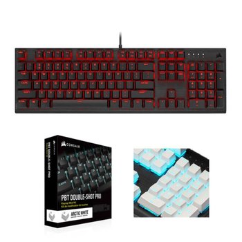 커세어 K60PRO LED 비올라 PBT한글키캡(화이트)