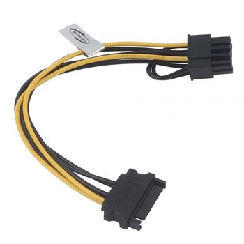 SATA 325QWW09 파워 15핀 to PCI-E 8핀 케이블 0.2m