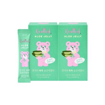 노티드 면역엔 촉촉 알로에 젤리 스틱 2박스 / 먹는 알로에겔 이뮨 알로에베라