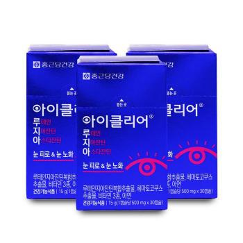 [종근당건강] 종근당건강 아이클리어 루테인 지아잔틴 아스타잔틴 500mg x 30캡 (S50939116)