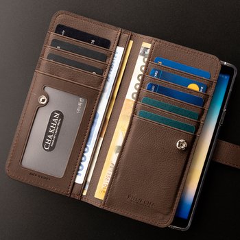 쿤 양면형 지갑형 가죽 핸드폰 케이스 갤럭시 S25 S24 S23 S22 FE S21 S20 노트20 울트라 플러스