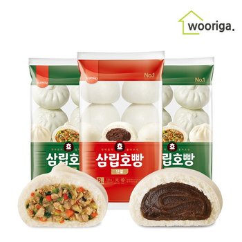 대용량 냉동 삼립호빵 90g24개입단팥 1봉+야채 2봉