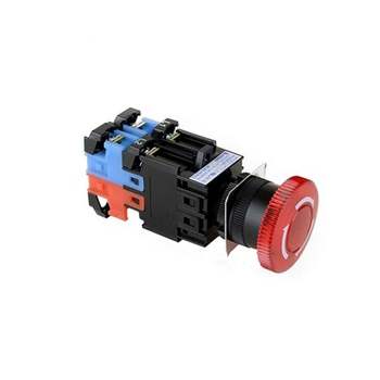건흥전기 1A1B 푸시락 비상 정지 스위치 230VAC LAMP ON-ON 적색 22mm (KH-2204