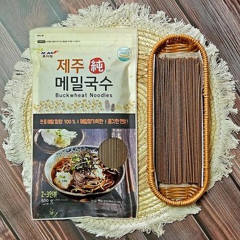 [효자원식품] 제주순메밀국수 4봉 국산 100% 메밀면 냉소바 온메밀국수 비빔 막국수 (47933202)