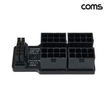 ATX 3.0 4x8P to 16P 12VHPWR 600W GPU 전원 젠더 180도 꺾임 ㄷ자 Coms