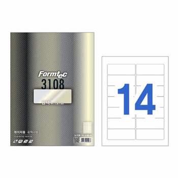 폼텍 광택라벨14칸20매 LA-3108(주소용 99.1x38.1mm) 라벨지