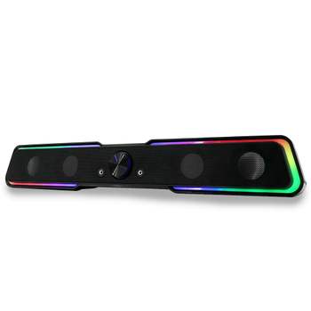 유니콘 SB-M9 2세대 레인보우 RGB LED 게이밍 USB 2 사운드바 스피커 PC스피커