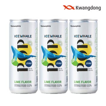 [무료배송] 광동 아이스웨일 POP 라임사이다 250ml x 24캔