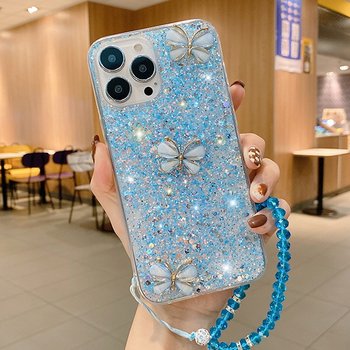 샤오미홍미14C K40 30 9 8 A C 홍미노트13 12 11 10 9 프로 포코X6 글리터나비 핸드스트랩케이스