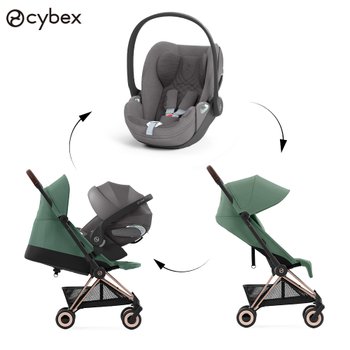 [신세계백화점]싸이벡스 트래블시스템 클라우드티 바구니카시트+코야 휴대형 유모차 [로즈골드 프레임]