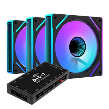 AONE STORM INFINITY PRO-120 ARGB PWM 리버스 시스템쿨러 블랙 (3PACK/Controller)