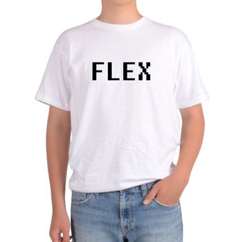 반팔 라운드티 flex 플렉스 자랑거리 프라이드 프린팅티셔츠