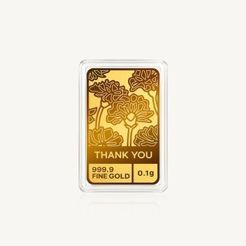 카네이션 골드바 24K 순금 0.1g