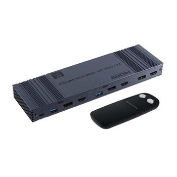 고품질 8K HDMI DP KVM 스위치 2대 듀얼 모니터 공유 키보드 8K HDMI DP KV...