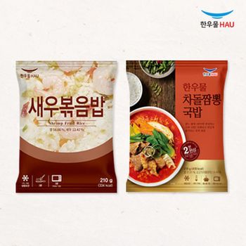 한우물 혼합밥세트 (새우볶음밥 210g + 차돌짬뽕국밥 210g) x각2개씩..[33771502]