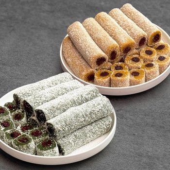 [40년전통 리만월] 40년전통 수제 돌돌떡 쑥 600g+단호박 600g(각5줄)