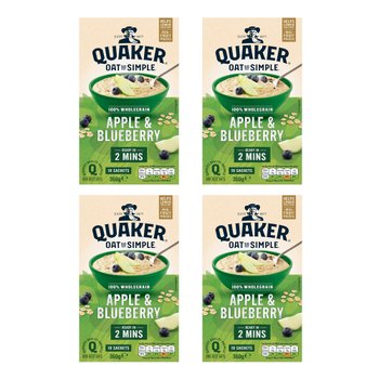 [해외] Quaker 퀘이커 오트 쏘 심플 애플 앤 블르베리 포리지 오트밀 36g 10개입 X 4팩