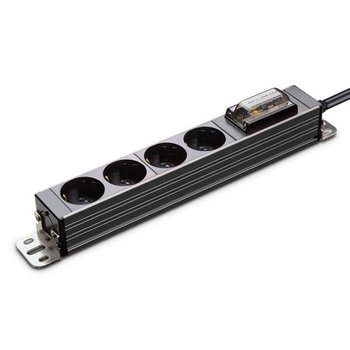 현대일렉트릭 멀티탭 서버탭 알루미늄 고용량 누전차단 콘센트 4구 1.5M (티타늄)