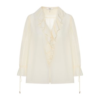 끌로에 여성 셔츠 롱 긴팔 FW26 화이트 CH26AHT72005114 PRISTINE