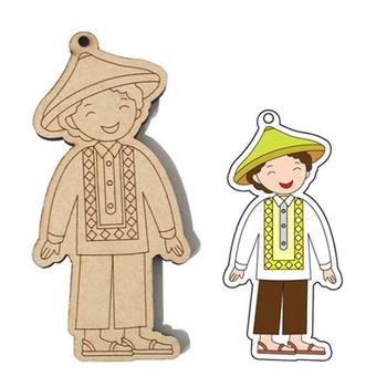 세계다문화의상우드아트11 필리핀 바롱