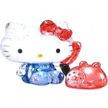 [해외] 하나야마 하나야마 크리스탈 갤러리 산리오 시리즈 헬로키티 전화기 [3D 퍼즐, 39피스]