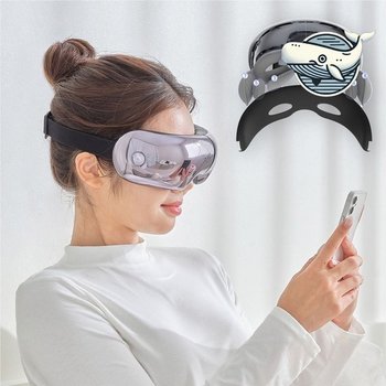 온열 공기압 안구 마사지기 휴대용 접이식 눈 눈지압 안구마사지 안구건조 효도선물 부모님선물