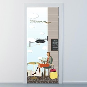 아트박스/낭만창고 ncbr150-거리에서 커피한잔-현관문시트지