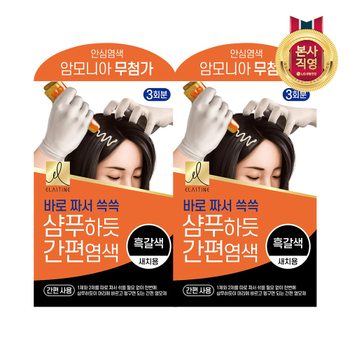 엘라스틴 샴푸하듯 간편염색 흑갈색 x 2개