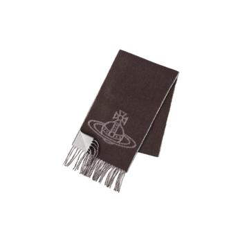 [해외] 비비안 웨스트우드 더블 로고 스카프 브라운 81030006-W00ZH-D401