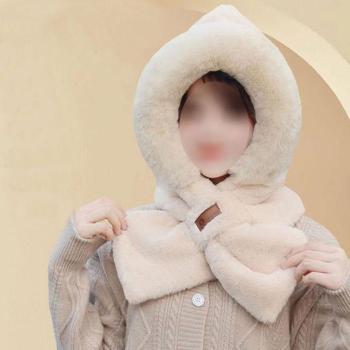 [라일리여성의류] Rly 겨울 여성 밍크털 방한 일체형 머플러 모자 패딩 (42571158)