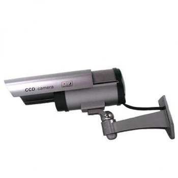 coms 모형CCTV 카메라 실내외겸용 LED작동 고정형 CCTV 17cm 플라스틱 꺽임 거치대