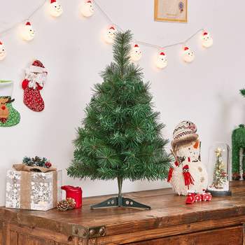 60cm AB73XO04 뉴리얼 솔잎 혼합 트리 크리스마스 미니트리