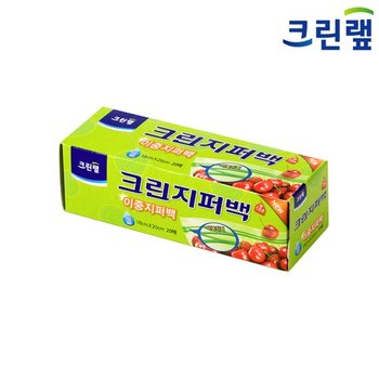 크린랩 크린지퍼백 18cm x 20cm_20매입 소_1박스30개