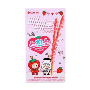 신상 롯데 빼빼로 스트로베리&밀크 37g