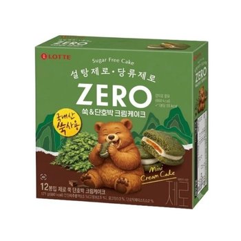 롯데 ZERO 쑥단호박 우유크림 케이크  171g