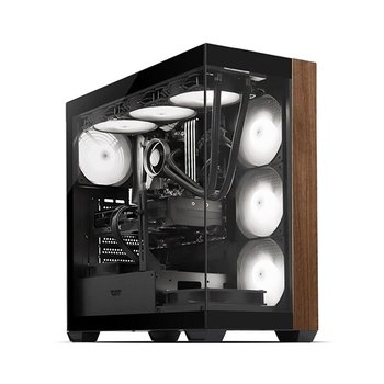 DARKFLASH DS900 ARGB 강화유리 WOOD 블랙 (미들타워)