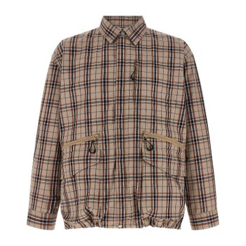 꼼데가르송 체크 드로스트링 헴 오버셔츠 HQJ011 2