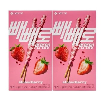 롯데웰푸드 빼빼로 딸기  37g x 2개