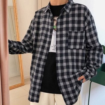 데일리 레이어드핏 남성 캐주얼 체크 긴팔 셔츠 남방 (WE70434)