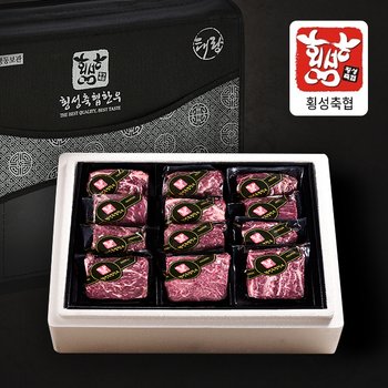 [바로배송][횡성축협]1등급 명산지 한우 16호 2.4kg(등심+안심+채끝+특수부위/부위별600g)