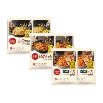 햇반 쿡반 볶음밥 새우 420g x2개+닭갈비 440g x2개+스팸김치 440g x2개 (총 12 (S50768116)