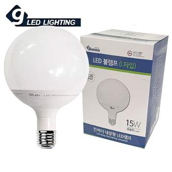 LED 볼전구 컨버터 램프 15W 주광색 L타입 전등 다마 현관 방등 교체 천장 실내 화장실 엘이디