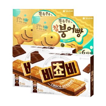 오리온 참 붕어빵 174g x2개 + 비쵸비 125g x2개