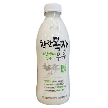건국 착한목장 무항생제 우유 750ML X 2개 tx80610