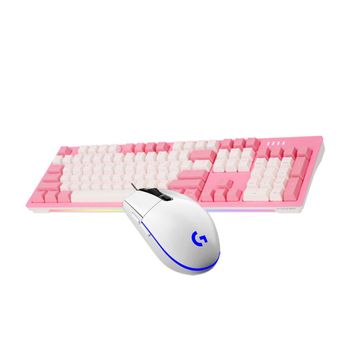 HACKER AN02 핑크 RGB BAR 적축+로지텍 G102 IC 세트