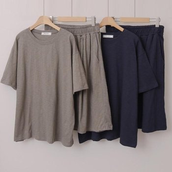 빅사이즈반팔투피스 U805L508 흐림와이드반바지세트 WB (40813680)