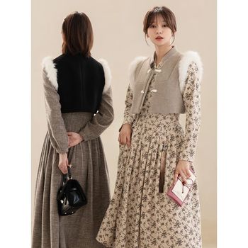 XXL까지  한복 연봉매듭 털배자 생활한복 겨울 가을 아우터 조끼 베스트 자체.._P379639985