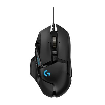 [해외] 로지텍 G502 유선 게이밍 마우스 HERO 25K 센서 USB RGB 11개 버튼 FPS/MMO/RPG 블랙 PC 맥 정품